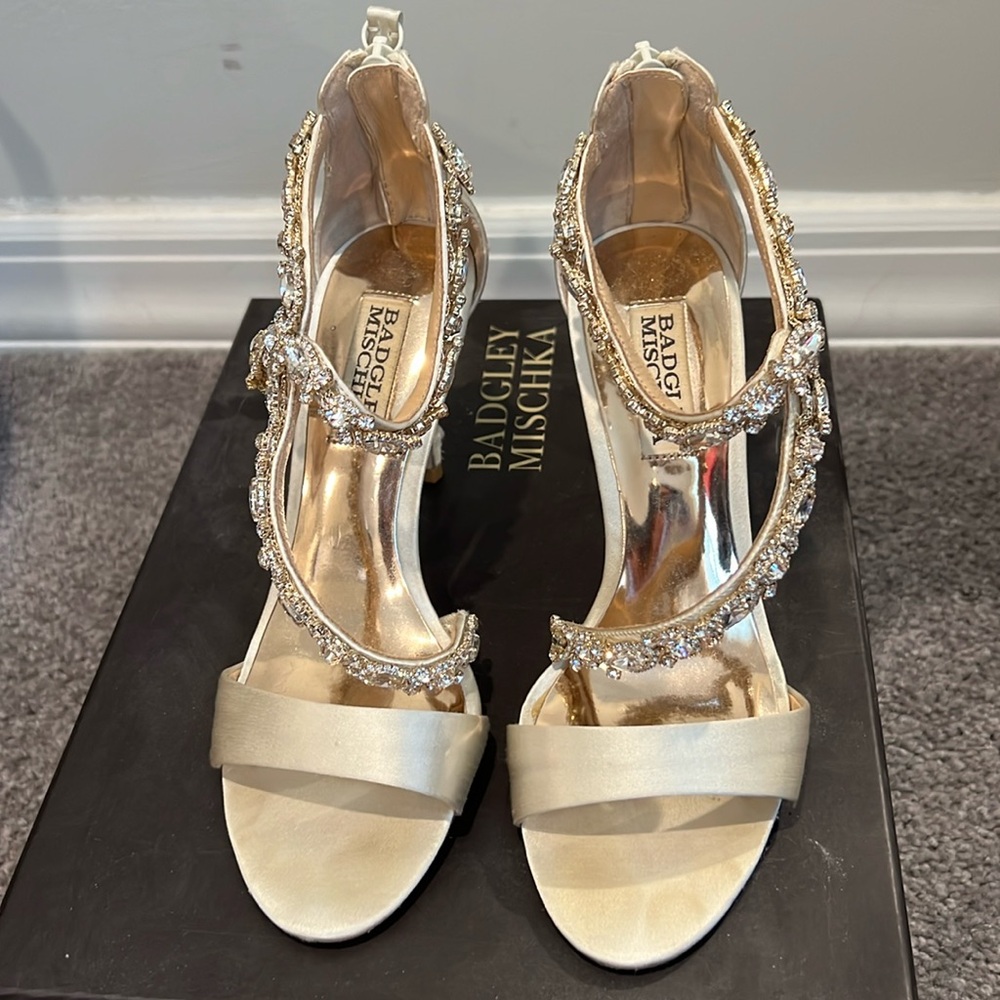 Badgley Mischka Size 5 Heels with Rhinestones (pre loved)